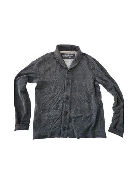 Gap 1969 Men's Medium Gray Cotton Polyester Cardigan Sweater